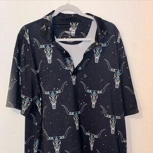 Iron Oak “The Young Toro” Pearl Snap Mens XL Polo